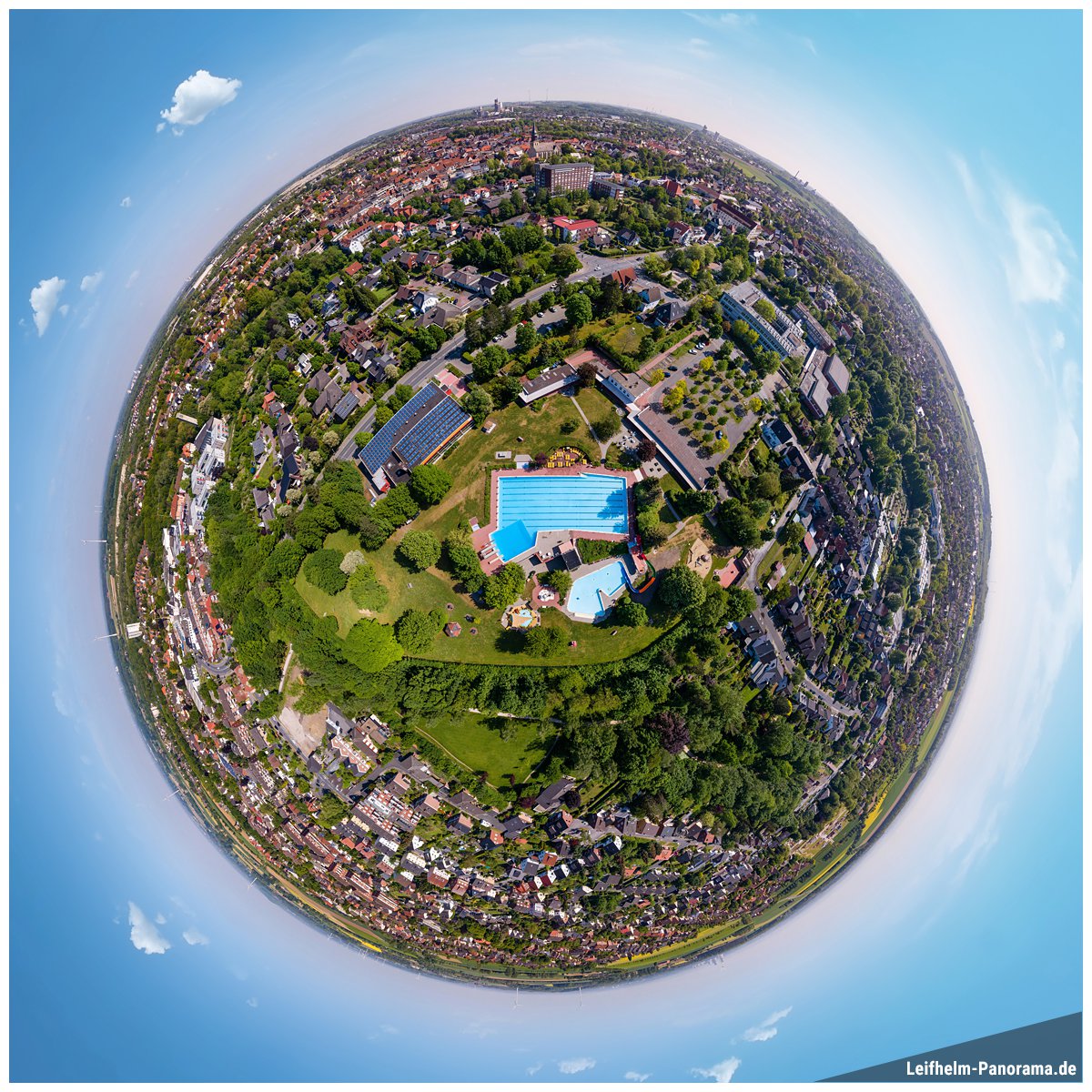 Freibad Beckum - Luftaufnahme - Little Planet